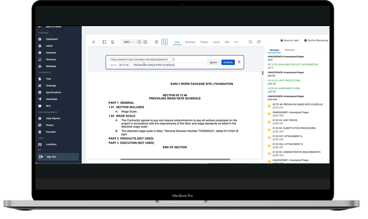 Hassle free organization - Specifications