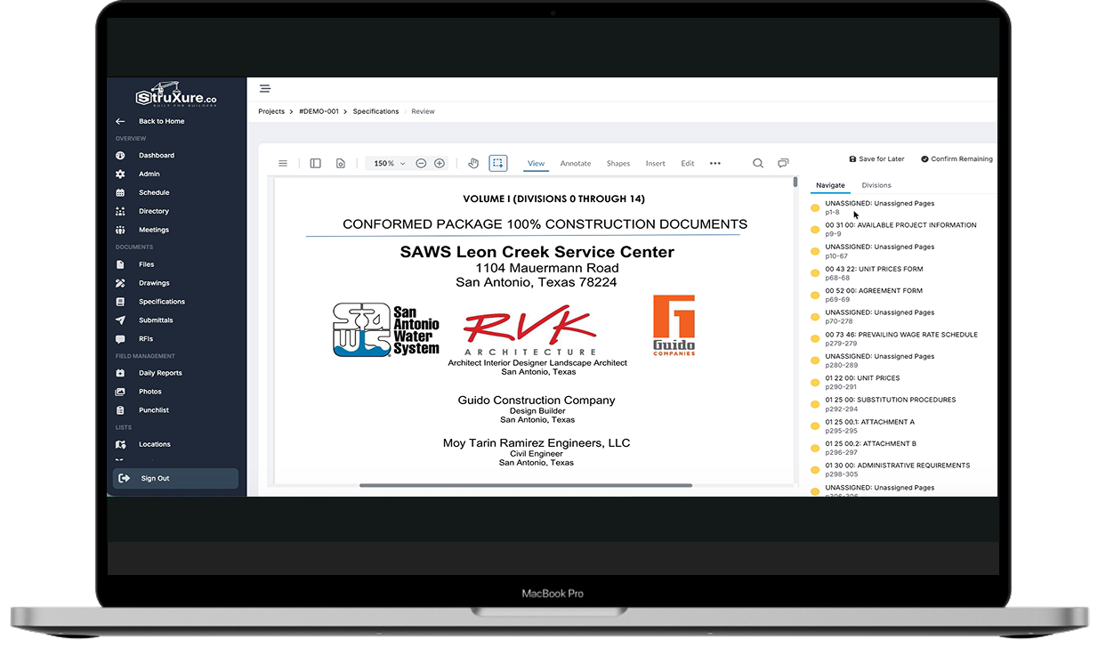 Specifications review